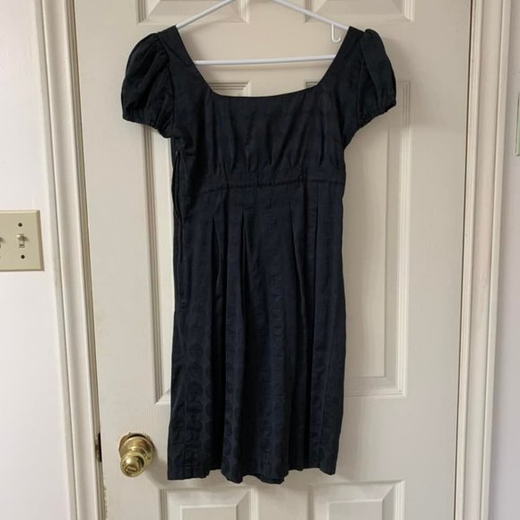 🌷3 for$20🌷Divided H&M, US 4, Black on Black Polka Dot Bow Fit & Flare Dress - Picture 4 of 9